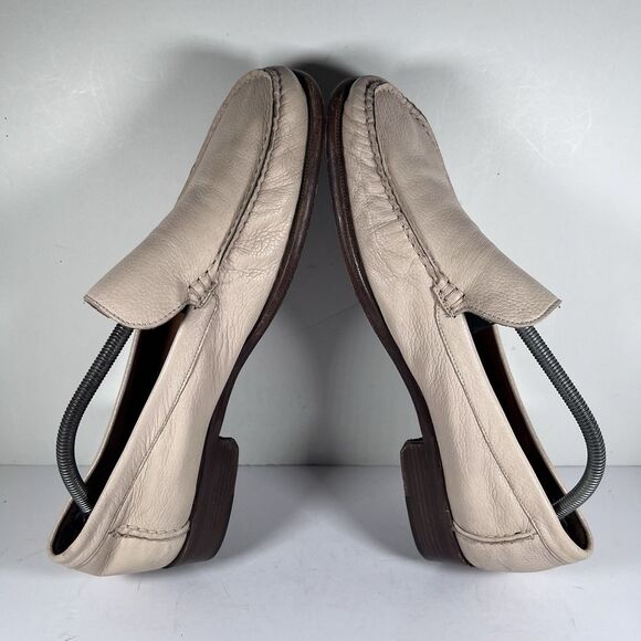 Cole Haan Beige Pebbled Leather Resort Loafers Made In Italy Men's Size 12 - Picture 5 of 8